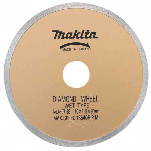 Disco Diamantado 110 X 1,5 X 20 mm. Gold - Continuo Liso - p/ uso en Húmedo Makita A-07185