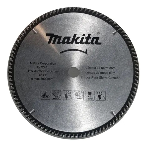 Disco 100 Dientes Sierra Ingleteadora 305mm Makita D-72431