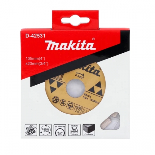 Disco Diamantado Segmentado 105x20mm + Anillo Makita D-42531