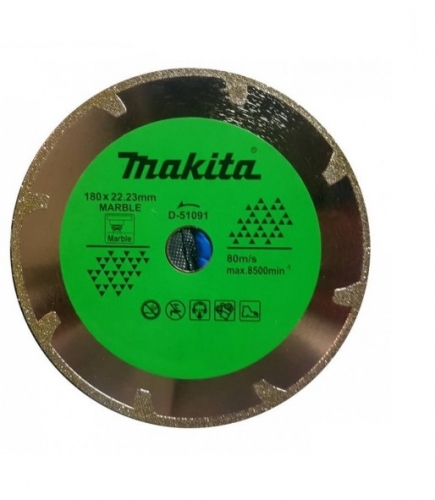 Disco Diamantado Electrochapado 180x22,23 mm para Mármol Makita D-51091
